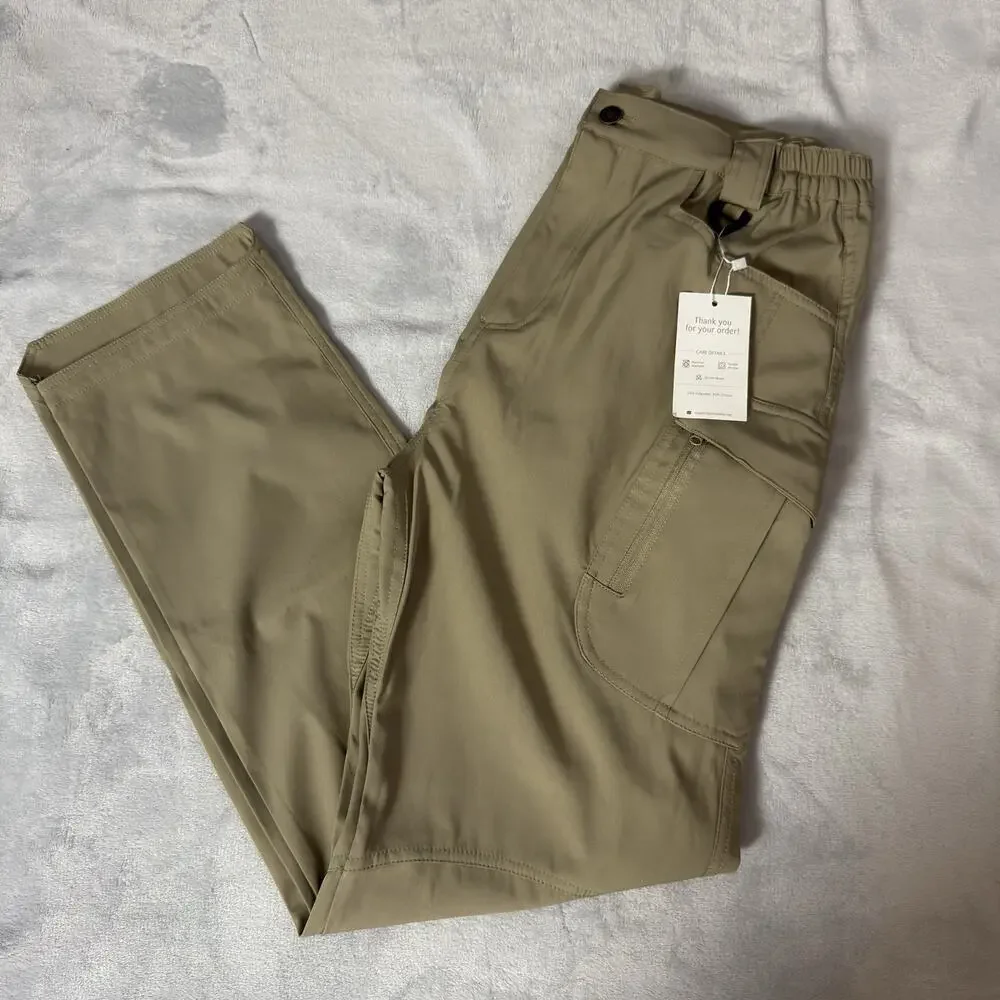 Brand New Flex Camo Tactical Cargo Pants Mens size Large, Inseam 30” Khaki Tan